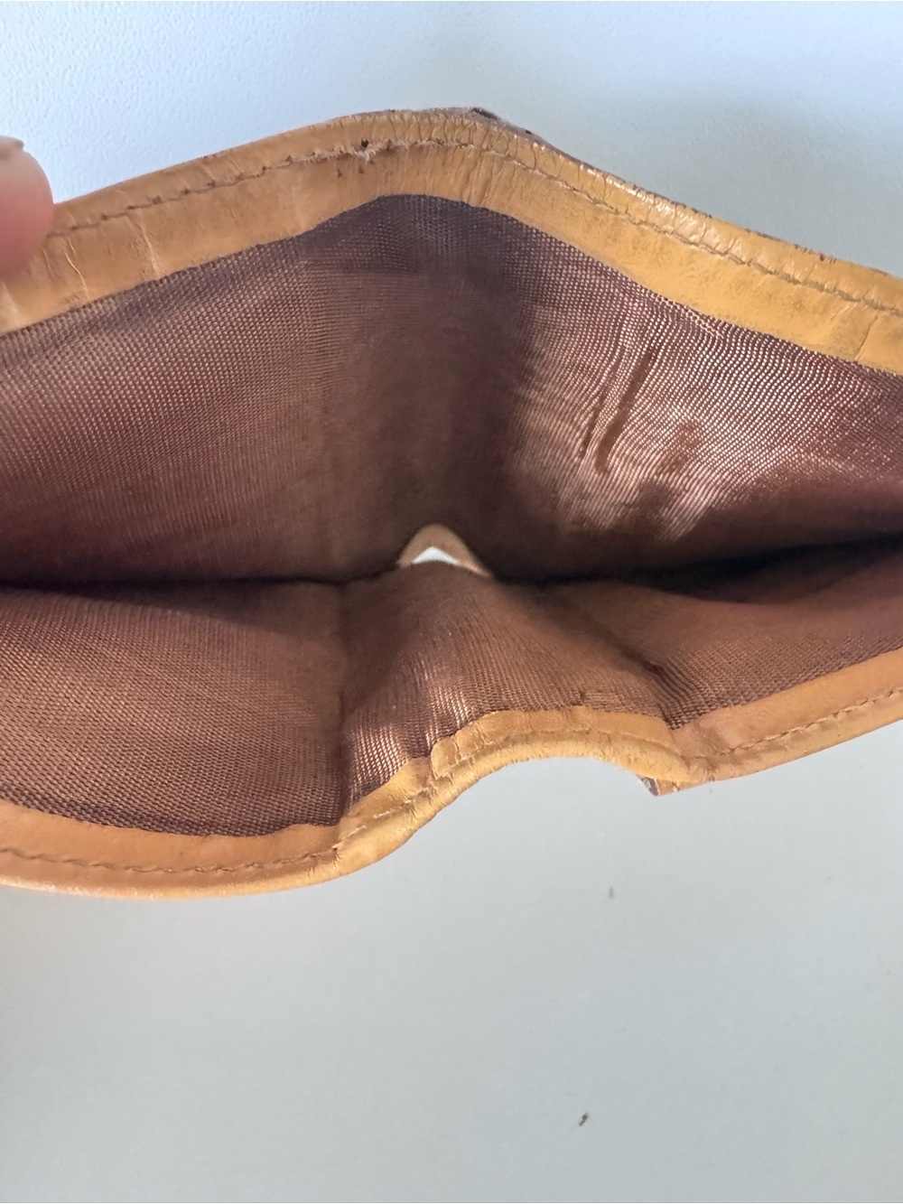 CELINE Authentic Vintage Wallet Macadam Bi Fold in Brown and Tan - Picture 5 of 11